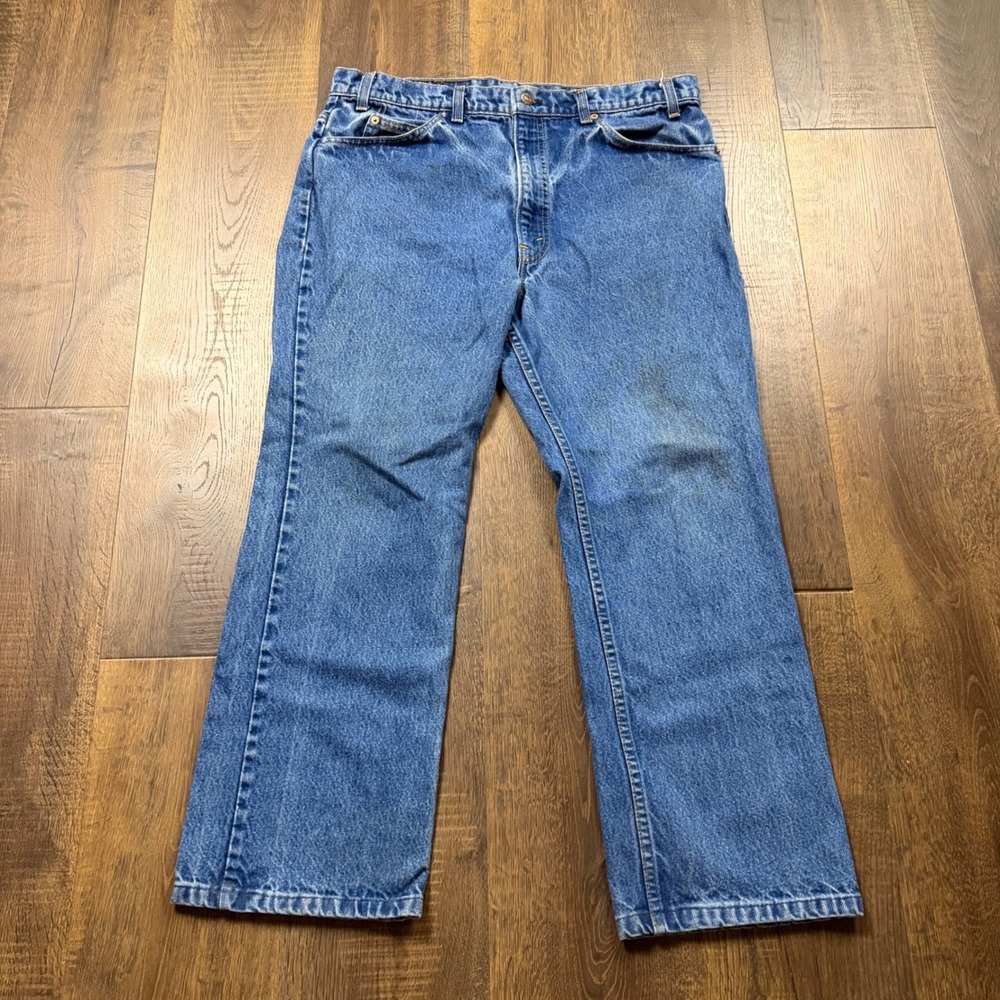 80s 90s Vintage Levi's 517 Orange Tab USA Bootcut Jeans 33x32 (Fits 34x27)